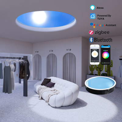 ซื้อ ปานไฟฟ้าชั้นฟ้าเทียม 600 มิลลิเมตร ที่สามารถดับได้ ปานไฟ LED ระเบียงเพดาน ซิมูเลอร์แสงอาทิตย์ การผลิตออนไลน์