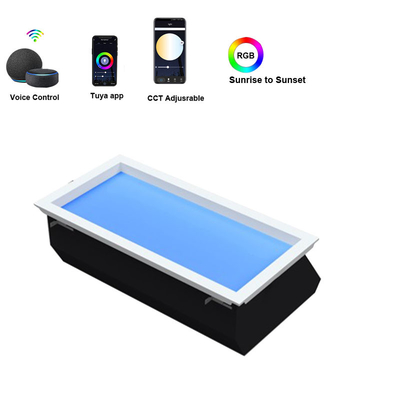 ROHS เพดานเทียม LED สกายไลท์เลียนแบบแสงแดดปิดภาคเรียน 30x60 CCT 6500K