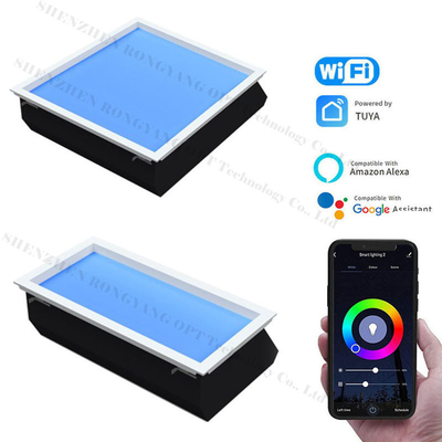 ปานล์ LED แบบจําลองฟ้าที่จริงจริง ผลกระทบแสงธรรมชาติสําหรับห้องนอน, ชั้นใต้ดิน, คลินิกและสํานักงาน