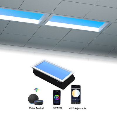 หน้าต่างปลอม แสงแดดจริง แผนไฟฟ้าชั้นฟ้า LED ฉลาด - ไฟที่เพิ่มอารมณ์สําหรับพื้นที่ที่ไม่มีหน้าต่าง