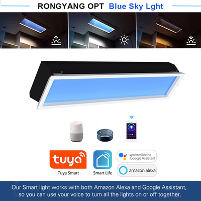 1200x300 แผงเพดานสกายไลท์ LED ประดิษฐ์ที่ทนทาน 100W 5500 ลูเมน