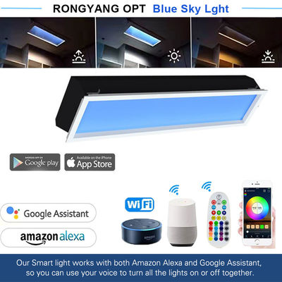 ไฟส่องสว่าง Skylight Illusion สมัยใหม่ – ดีไซน์น้ำหนักเบา 6.2 กก., ความสว่าง 4000+ ลูเมน, รีโมทคอนโทรลและควบคุมผ่านแอป, การผสานรวมสมาร์ทโฮมอย่างราบรื่นผ่าน DALI-2 และ Zigbee