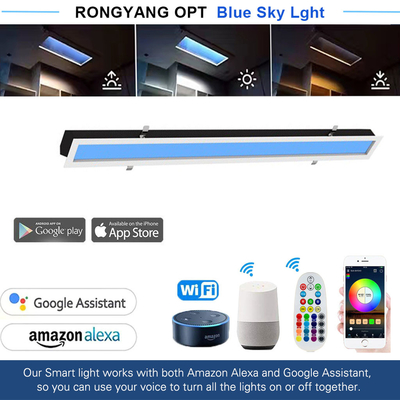แสงเพดานฟ้า 40W สมาร์ท แสงกลางวันที่จริงจริง การควบคุมทางไกล / APP โวลเตจทั่วโลก