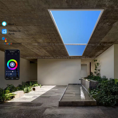 Multiscene 12.6 '' ประดิษฐ์ LED Skylight Recessed 600x300 Tuya