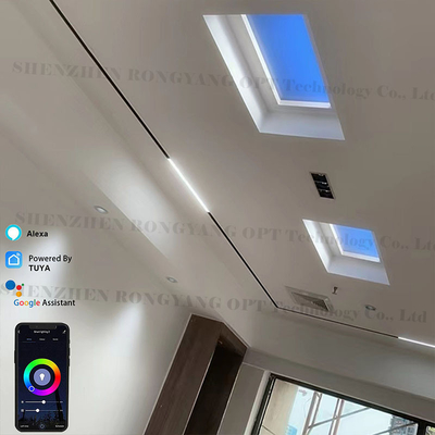 CCT 600x600 Square Artificial Sky Light, เพดาน LED จำลองแสงแดด
