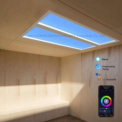 แผงสกายไลท์ LED ประดิษฐ์เสมือนจริง 110VAC ลดแสง 60x120 CCT 6500K 8000lm