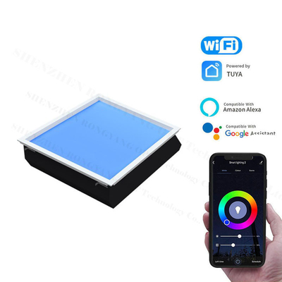 สีฟ้า 600x600 LED Sky Panel 2100-7000K อุณหภูมิสี 3.6A ปัจจุบัน