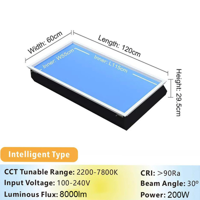 ปัจจัยพลังงาน 0.9 แสง LED พานล์เพดานที่มีพลังงาน 150Watt และ L1200 X W600 X H295mm