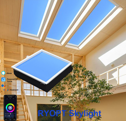 โคมไฟเพดาน LED Sky Cloud ขนาด 60x60 ซม. 100W บำบัด RGB Surface Mounted