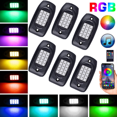 รีโมทคอนโทรล LED RGB Rock Lights ทนทานสำหรับรถจักรยานยนต์