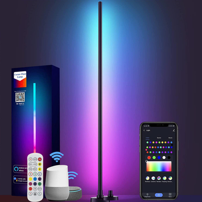 Nordic Modern RGB LED โคมไฟตั้งพื้นในร่มหรี่แสงได้ WiFi Alexa Voice Control