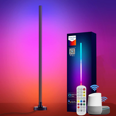 CCT 2500K-6500K RGB โคมไฟมุม, เปลี่ยนสีหรี่แสงได้ LED โคมไฟตั้งพื้นมุม