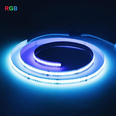 3000K 5000K RGB COB LED Strip สำหรับห้อง 12V 24V กว้าง 10mm