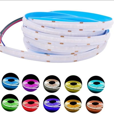 ดิจิตอล 630LED/M PCB RGB COB LED Strip 12V 15W กว้าง 10 มม. ทนทาน