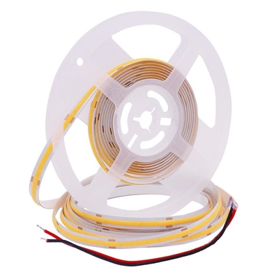 ความกว้าง 8 มม. 10W COB ไฟ LED Strip DC24V 1000lm/M Cool White RA 90