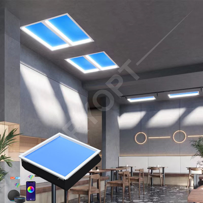 แผงไฟ LED เอฟเฟกต์ท้องฟ้าขนาด 60x60 ซม. อเนกประสงค์ไม่มีแสงจากดวงอาทิตย์ประดิษฐ์กะพริบ