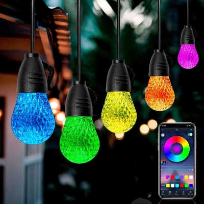 ไฟสตริงกลางแจ้ง DC12V RGB ที่เสถียรควบคุม APP อเนกประสงค์