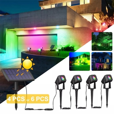 ไฟสปอร์ตไลท์กลางแจ้งสีหรี่แสงได้ ระบบควบคุมอัจฉริยะกันน้ำ