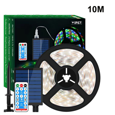 ความยาว 5M 10M LED โซลา Strip Light 2835 Outdoor Waterproof Warm White