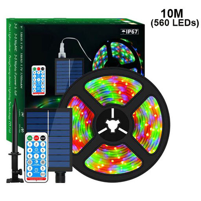 IP67 กันน้ำ Solar Strip Light Outdoor Heatproof ความยาว 10M 2835 SMD