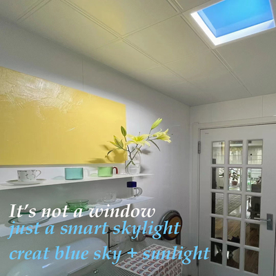 UV ฟรี LED แผงสกายไลท์ Faux แสงกลางวันประดิษฐ์ Circadian Rhythm Blue Sky Therapy
