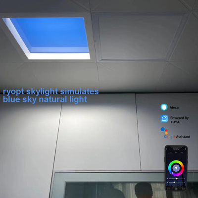Surface Mount 100W Flat LED Panel Lights Natural Sunlight Tuya Control