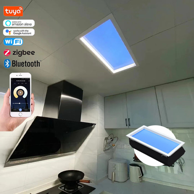 Smart Wifi นำแผงเพดานสกายไลท์ปลอมเทียม 50W Circadian Lighting DIY RGB Alexa