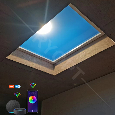 60 * 60 300W แผงไฟ LED ติดตั้งบนพื้นผิวโคมไฟฟ้าสีฟ้าสำหรับบ้าน