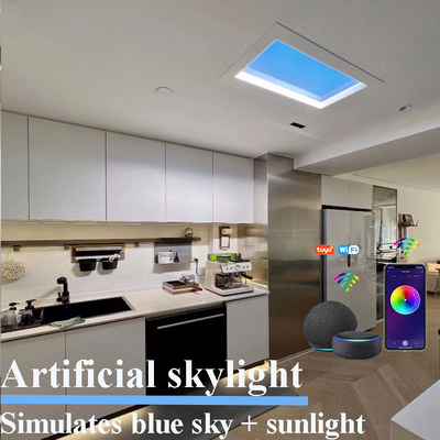 Tuya Smart Wifi หรี่แสงได้ Led แผงสกายไลท์ปลอมเทียมแสงแดดประดิษฐ์ Circadian
