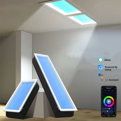 แผนเพดาน LED RGB+CCT 240W ไฟฟ้าประดิษฐ์ด้วยสีที่สามารถดับได้ผ่าน Tuya WiFi BT App