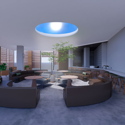 ไฟปานล์เพดานฟ้า LED สัตว์ประดิษฐ์ 100W ปรับ Tuya Alexa Control