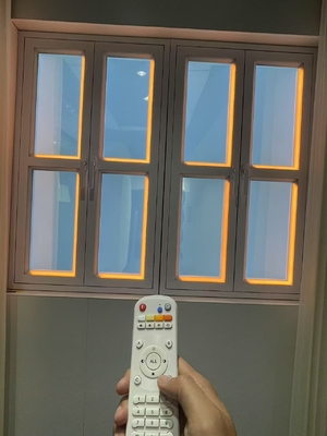 1200x600 แผนไฟหน้าต่างปลอม แสงฟ้าสีฟ้า ไฟวงจร